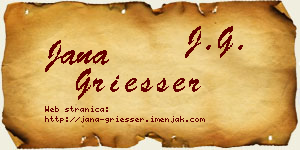 Jana Griesser vizit kartica